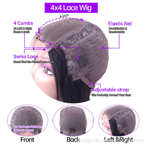 Cheap Unprocessed Raw Indian 100% Human Hair Cuticle Aligned Deep Wave 4X4 Lace Closure Wig For Black Women Undetectable Knots
